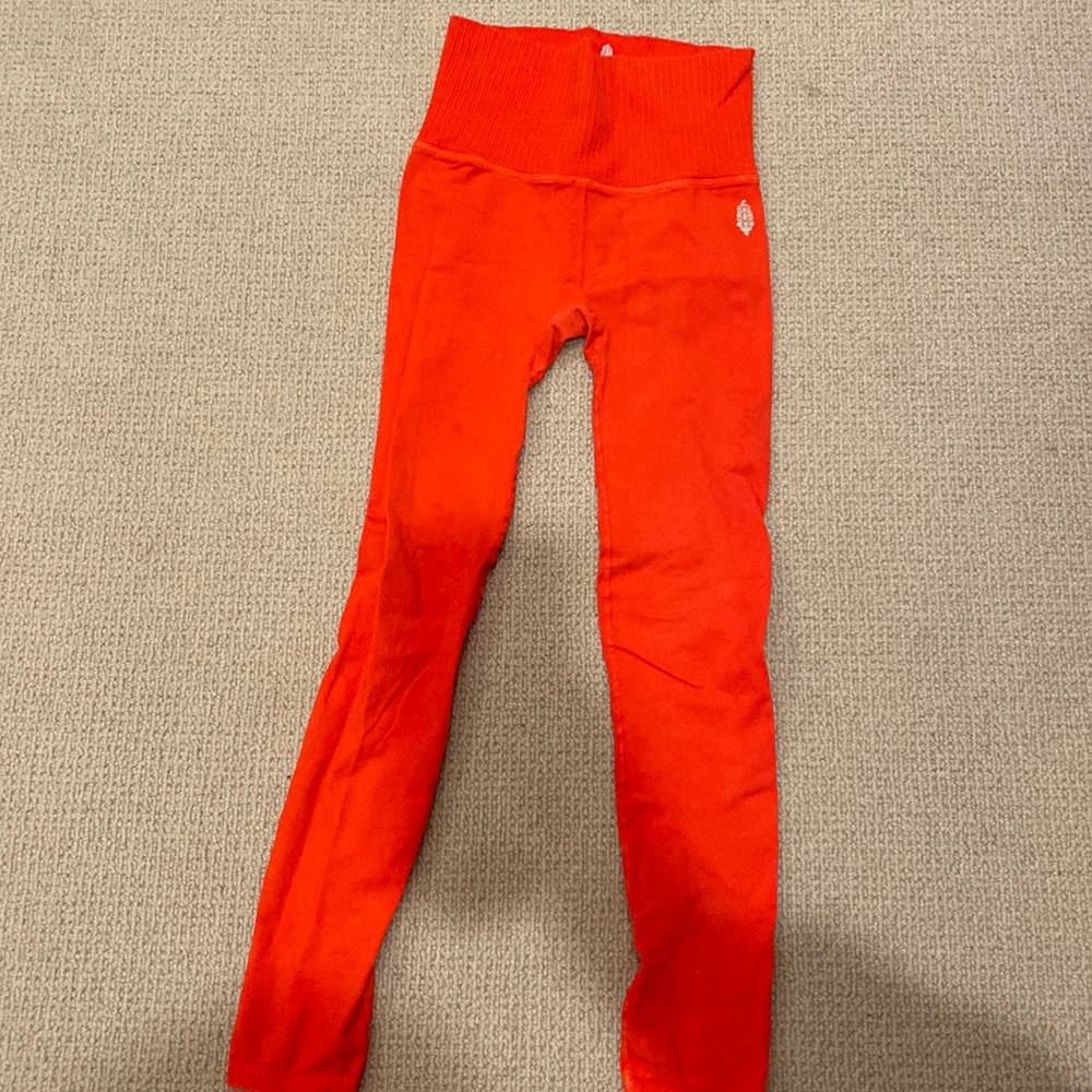 free people red good karma legging